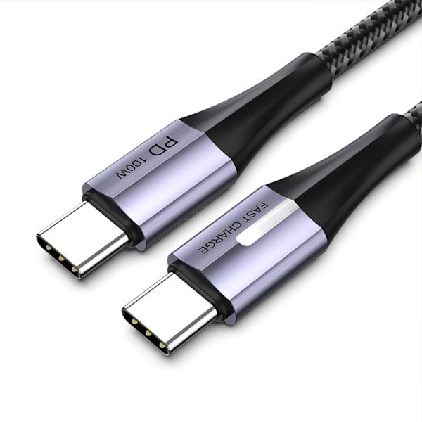 Typ C Laddningskabel med LED e-marker Chip 100W Höghastighets USB C till TypeC Förlängningskabel För Phone15 Mobiltelefon Tablet