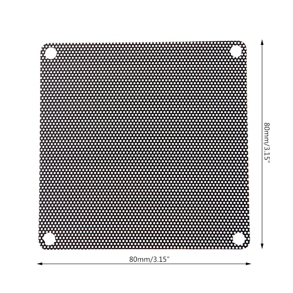 80 mm støvfilter til computerkølerblæser [5 pakker] PC-blæserramme Støvnet