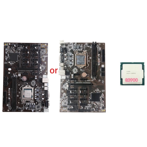 Professionell B250 Miner Board Moderkort Byte G3900 CPU DDR4 minnesmodul för Miner With G3900 CPU