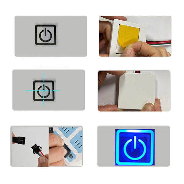Spegellampa dedikerad för Touch On/Off Isolerad för Touch Switch Sensor för badrum Anti-dimljus Spegel LED Spegel Ca B