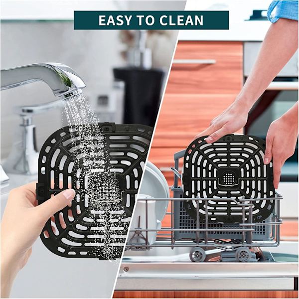 2-pack Food Safty Air Fryer Plattbyte Grill Pan Air Fryer bricka Metallmaterial för Instant Vortex 6QT Air Fryers