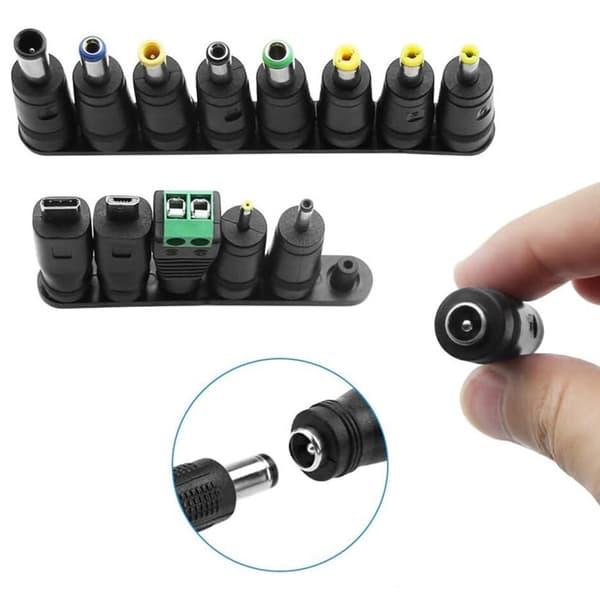 USB til DC5V 5521 Plugg Ladekabel med 14 Adapterplugger for Månelampe LED-er