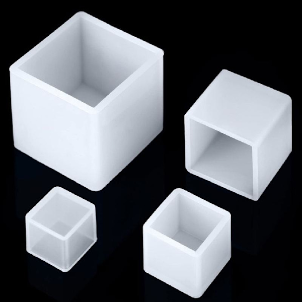 4st/ set Kub Kristall Form Fyrkantig silikonform Mould Hänggjutning UV Epoxiform DIY Form Form