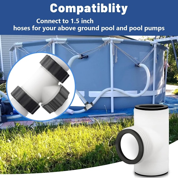 Flexibelt slangfäste för pool, slangadapter, rörkopplingar för pool