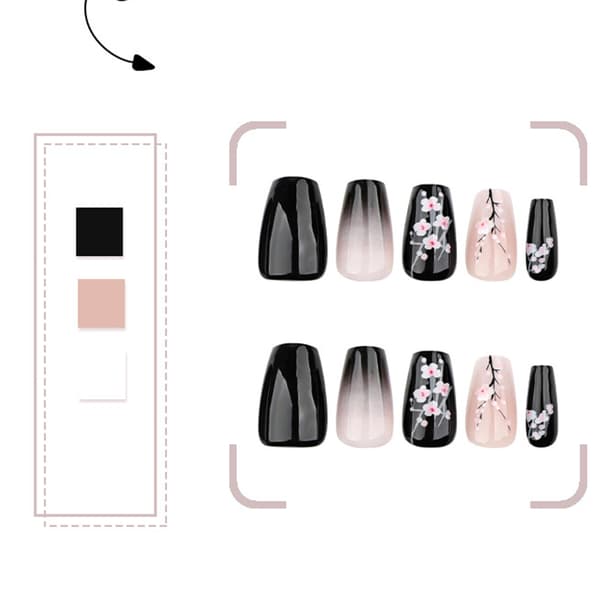 Press On Negle Vinter Stick on Negle til Kvinder Piger Manicure Neglekunst Salon 24 Stk