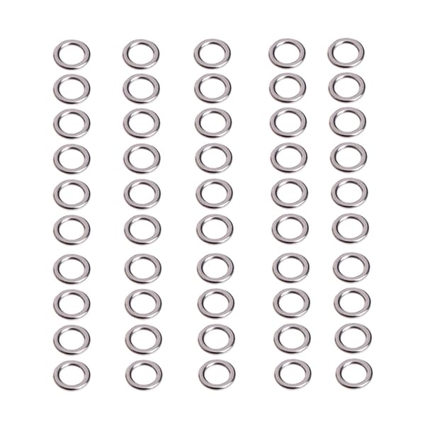 50st Fiske Solid Rostfritt Stål Snap Split Ring Lure Tackle Connector Ny L