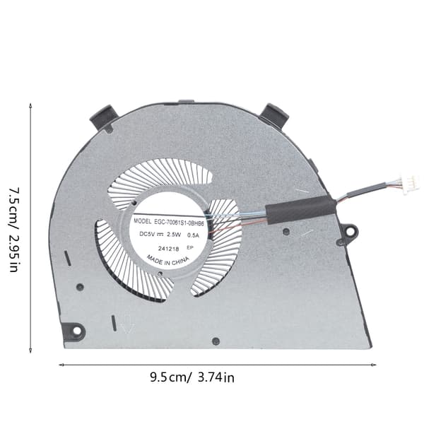 Køleventilator DC5V 0.5A 4-leder stik til Vostro 16 5620 5625 0T8R2T bærbar computer