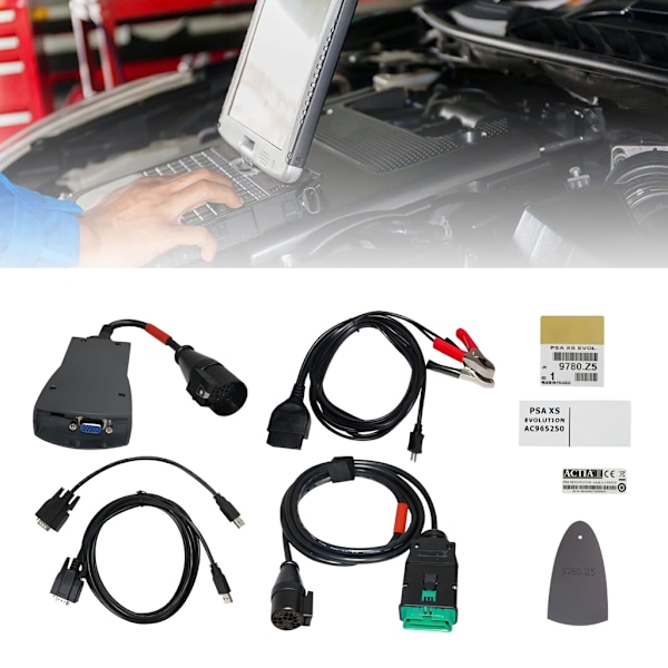 Päivitetty OBD2-skannerisetti Täysikokoinen diagnostiikkakaapeli PP2000LEXIA3 V7.83:lle