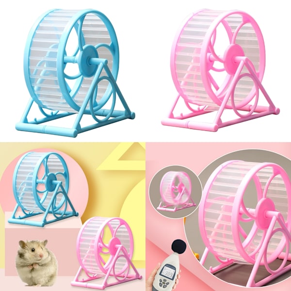 Liten fågel Hamster löphjul med stativ Hushållslöpar joggingleksak Lekhjul Hushållslöparjoggingleksak Pink