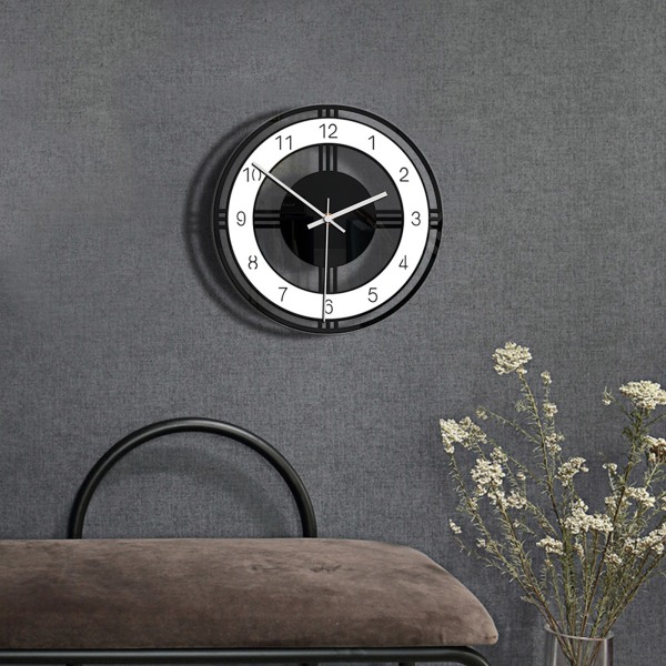 11 tums enkel tyst, icke-tickande modern väggklocka Moderna kvartsklockor dekor