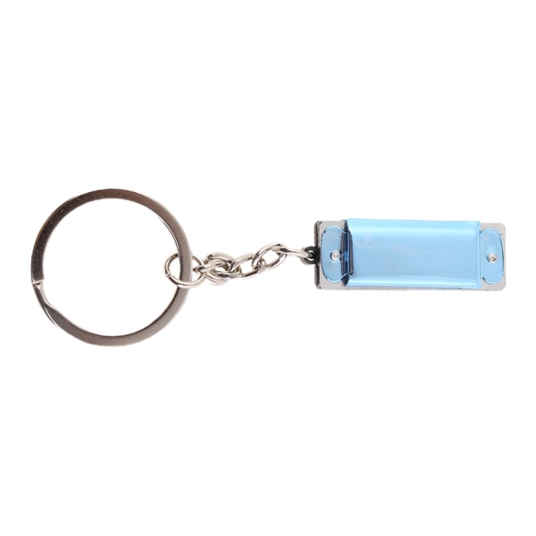 Färgglad munspel Nyckelring Munspel Mini 8 Tone 4 hål för nyckelring för nyckelring 3,6 x 1,2 x 0,8 cm för barnleksak Black
