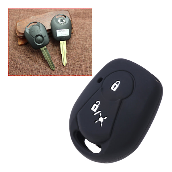 2 Knapper Silikon Bil Nøkkelbrikke Deksel for SSANGYONG ACTYON KYRON REX