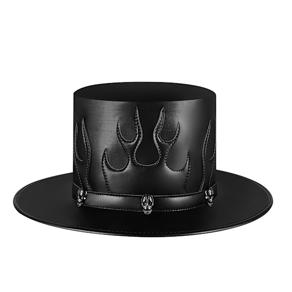 Steampunk Pesten Doktor Hatt PU Läder Flamma Magisk Hatt för Cosplay Kostym Rekvisita