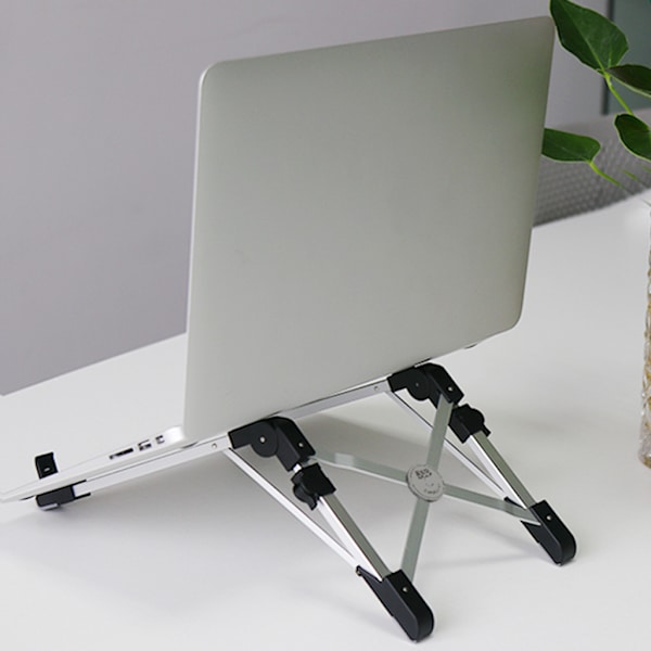 Bärbar bärbar dator tand Rier Ultra-Tunn, Lien Justerbar tand för Dek övre bord för 10-15,6" bärbar dator Black
