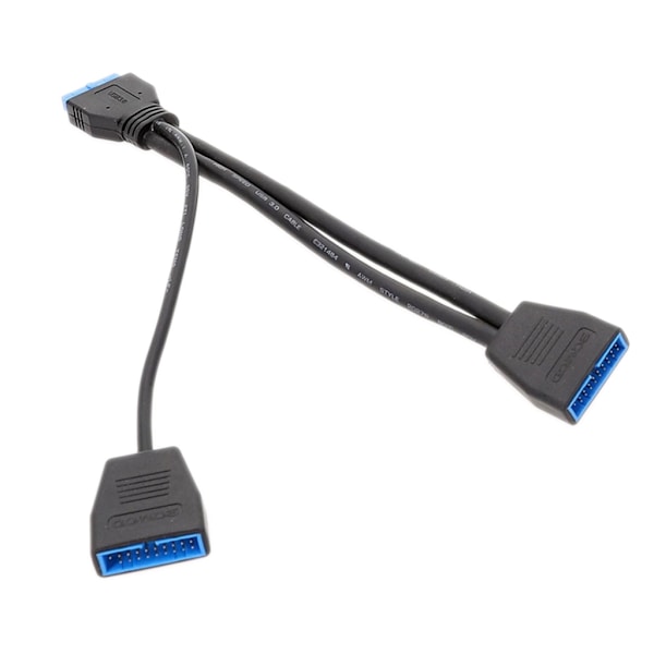 19Pin USB Header USB3.0 1 till 2 Splitter Intern USB Hub för datormoderkort 200mm