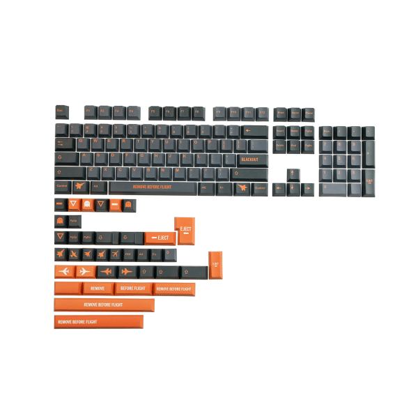 142 Tangenter Anpassade stealth Keycaps PBT Dye Sub Keycap Cherry Profil för Tangentbordsskydd för Mekaniskt Tangentbord GK61 SK61