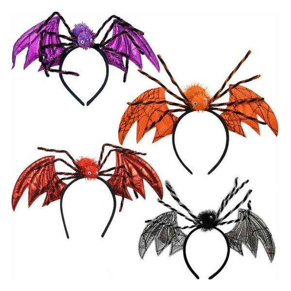 Halloween Spider Pannband Vuxna Barn Dress Up Wing Huvudbonader Håraccessoarer till festivalkostymer Rekvisita Orange