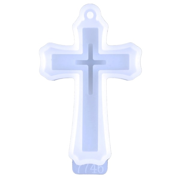 Cross Resin Form,Crucifix Form Epoxiharts Form för DIY-gjutning Nyckelring Halsband Hänge Smycketillverkning Clear