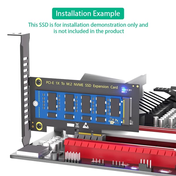 Effektiv Nvme Solid Disk til PCIe 1X Interface Konverteringsadapterkort Hurtig