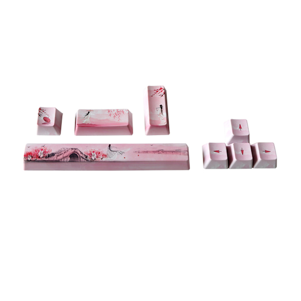 PBT Femsidig Färgsublimerad Tangentuppsättning 6.25U Mellanslag ESC Enter Piltangenter OEM Profil Tangent För DIY Mekaniskt Tangentbord