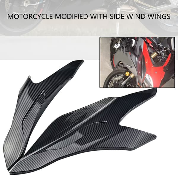 1 Par Sidokåpa Panel Dynamisk Vinge Kit Kåpa Aerodynamiska Winglets Black