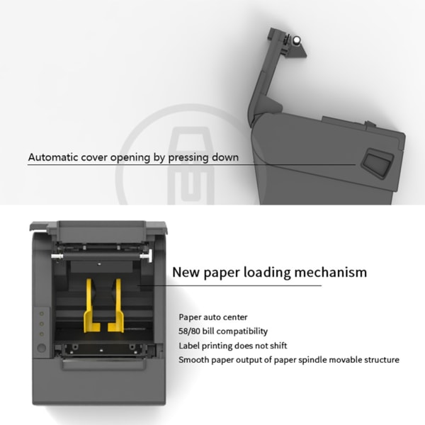 80 mm thermal kvittoskrivare för detaljhandelskvitton och restaurangfakturor Effektiv, exakt hög hastighet DP320U