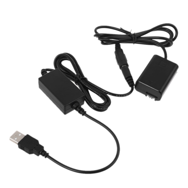 2A USB til NP-FW50 DC Kobler Dummy Batteri til Sony A7 A7RII A6500 A6400 A6300 A6100 A6000