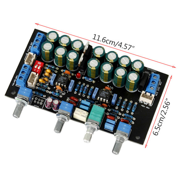 JJRC5532 OP AMP Preamp Amplifier Tone Board Diskant Mellanbas Volymkontrollton