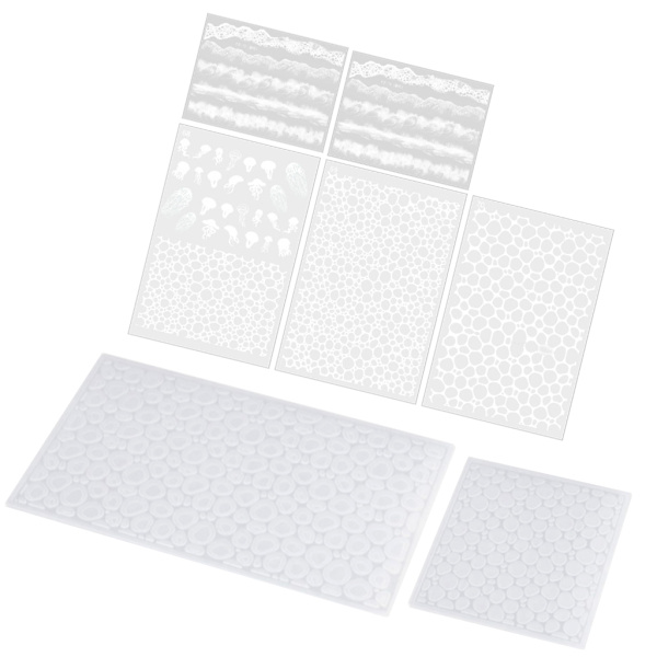 7 st/set Silikon Gjutform Vattenkrusningsdesign Form för DIY-entusiaster