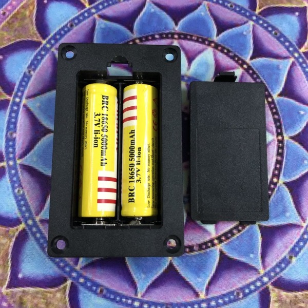 Plast 18650 batteriförvaringslåda för case 2 platsvägs gör-det-själv-batterier Klämhållare Behållare för 18650 batterifodral Accs