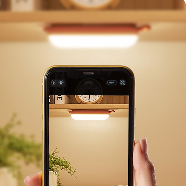 Söt LED-lampa, Eye Protect Clamp Magnetic Closet Light, USB -bordslampor för hemmakök, garderob, sovrum, kontor 1200mA