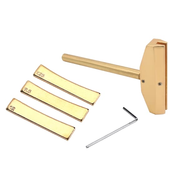 Gitarr bas Gripbräda Fret Press Caul & Radian Fret Inserts Luthiers Tool med skiftnyckel Gitarrreparationstillbehör Slitstark Silver