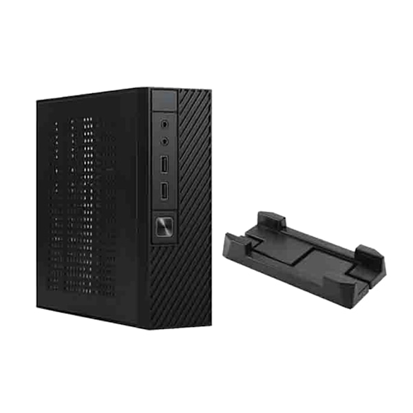 Stilfuldt ITX Computer Kabinet Pladsbesparende Mini Desktop Kabinet Chassis Med Hængebeslag eller Fødder Metal