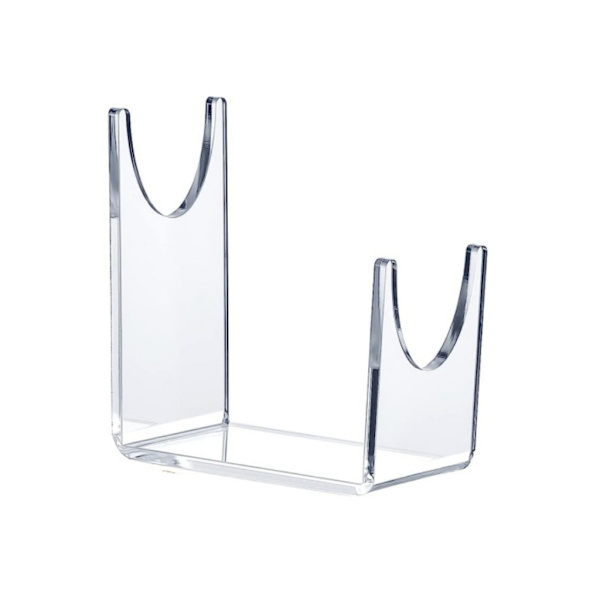 2-delat akrylställ för Shofar-fäste Stativ Staffli Rackhållare Stöd Får Horn Svärd Display Stand Rack Dekoration