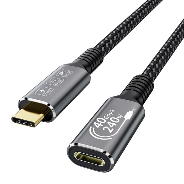 240W USB4.0-kabel 8K@60Hz videovisningskabel USB C 40 Gbps dataoverføring