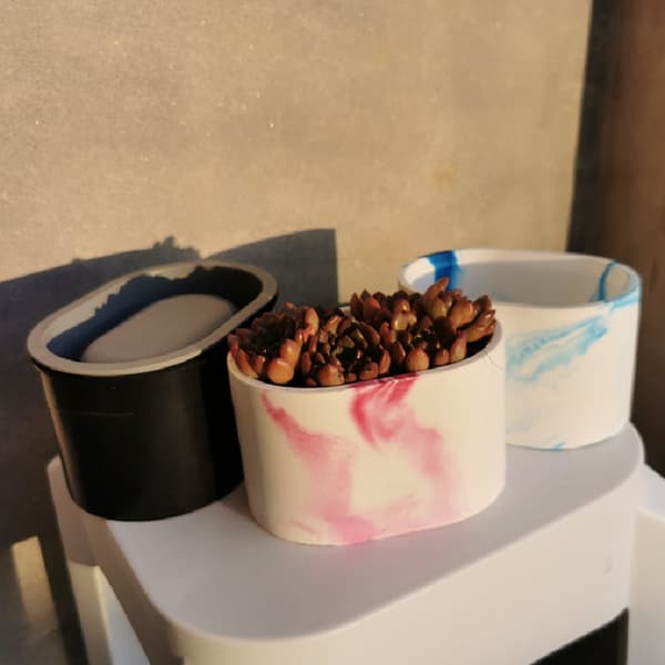 Resin Silikoneform Planter Opbevaringsbeholder Epoxyharpiksform til DIY Håndværk