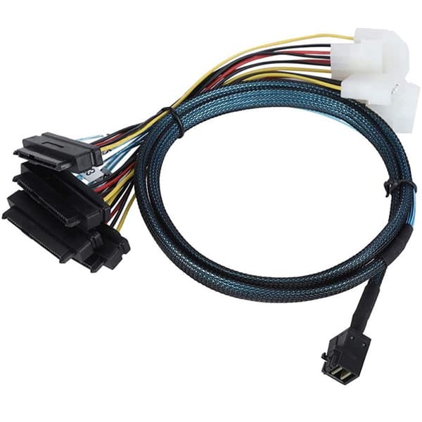 Serverforbindelseskabel MiniSAS SFF-8643 til 4 29Pin SFF 8482 Stor 4P Strøm