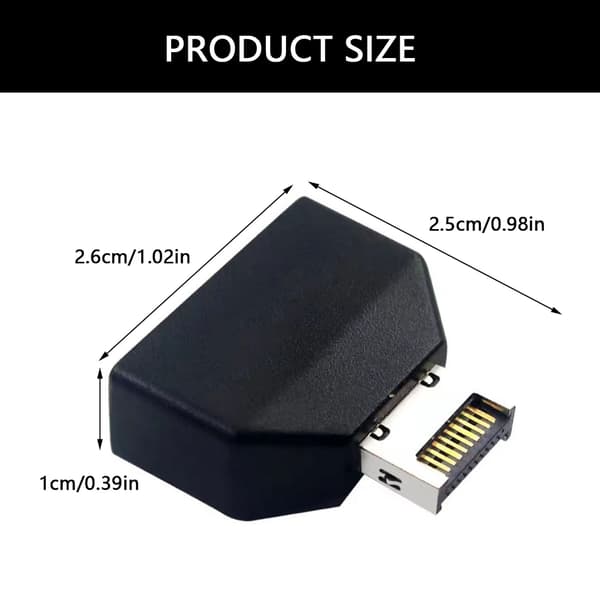 USB Intern Header Till Typ E Adapter 20pin/19pin USB 20 Pin Omvandlare