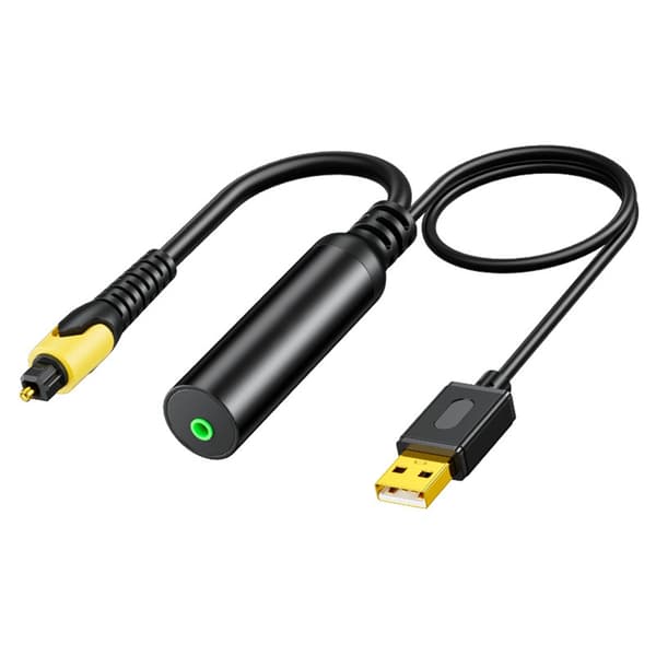 SPDIF til 3,5 mm-omformer til digital optisk lydadapter optisk