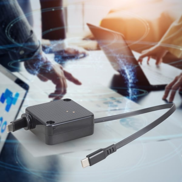 Strækbart USB C Han til USB C Han Hurtig Opladningsledning Dataoverførselskabel