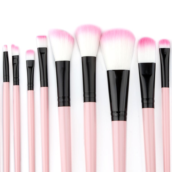 32st Pro Makeup Borstar Kosmetisk verktygssats Ögonbrynsskugga Powder Brush Set Bag Pink