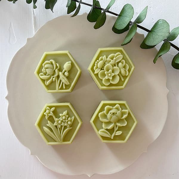 Midhöstmånen form DIY Hand Press Cookie Dessert Cutter Cookie Stämplar