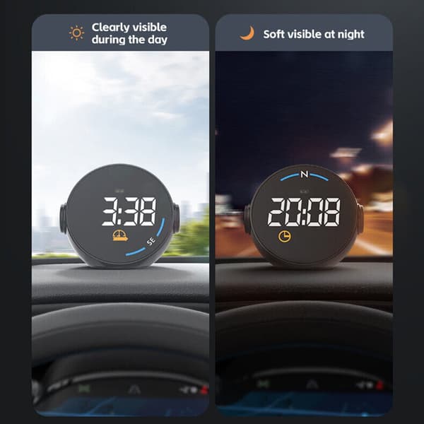 Bil HUD Head-Up Display Speedometer Hastighedsadvarsel Højdeinstrument