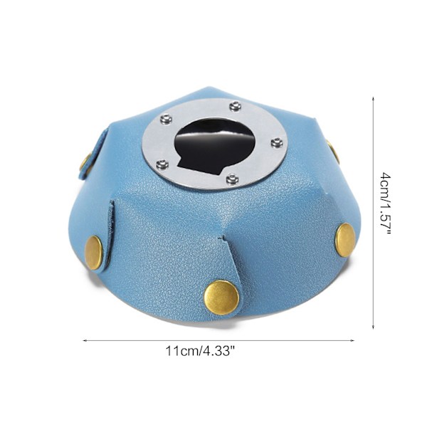 Varm atmosfär Dekorativt ljus Pu Läder Lampskärm Cover Campingtillbehör Design i ett stycke LED Spotlight Protectiv Smog blue