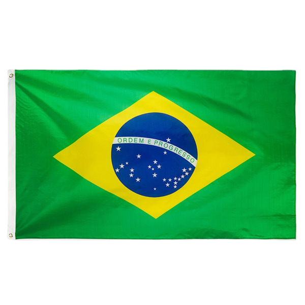 Brasilien flagga polyesterduk för banner brasiliansk fotboll cheerleader flagga dekor 60*90cm