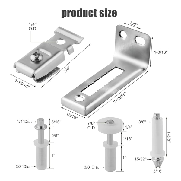 Bi-Fold Dörr-Hårdvara Set Dör-Hårdvara Innehåller topp- och bottensvängfästen Styrhjul Bi-Fold garderob Reparationssats