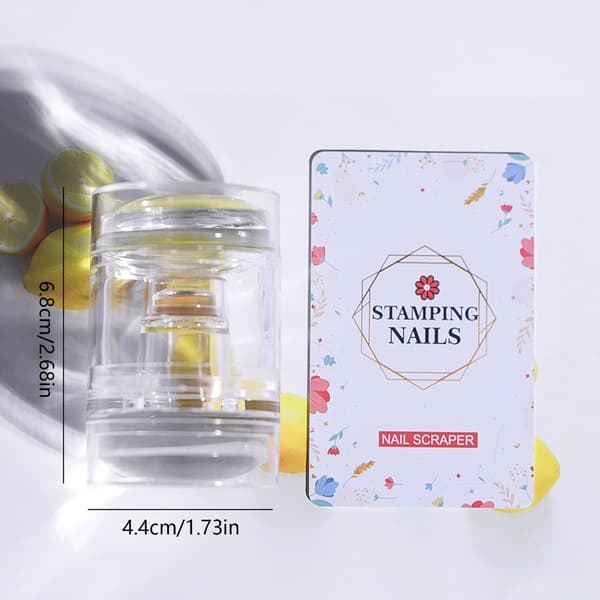 Neglekunst Stamper Kit Elastisk Silikonmateriale For Hjemme- og Salongmanikyrbruk