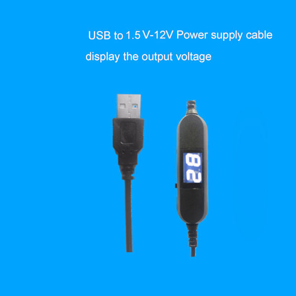 USB till 1,5V 3V 4,5V 6V 12V LR6 AM3 AA Dummy batterikabel Byt 1-8st batterier för Radio LED Light Toy Rörelsesensor