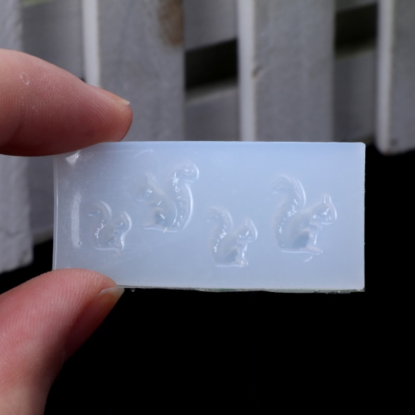 6st 3D Animal Silikon Nail Art Dekor Harts Cabochon Smycken Pendel Form Set