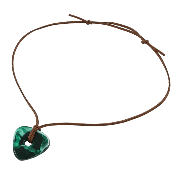 Harts Coraline Stone Halsband Kedja Hänge Grön Stone Halsband Trianglar Charm Rep Kedja Halloween Smycken Tillbehör